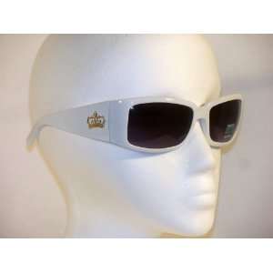  UV 400 Designer Sunglasses Italian Design White Frame Gold Colored 