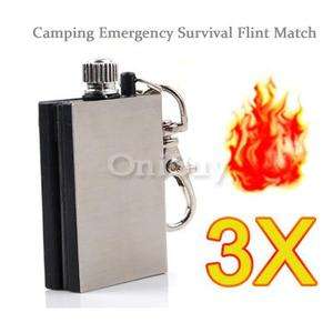 3x Waterproof Camping Survival Flint Match Fire Starter  