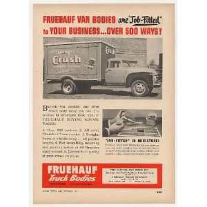  1951 Orange Crush Soda Fruehauf Truck Body Photo Print Ad 