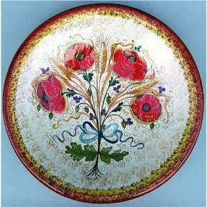 Florence 22 Poppy Decorative Plate Italian Ceramics 