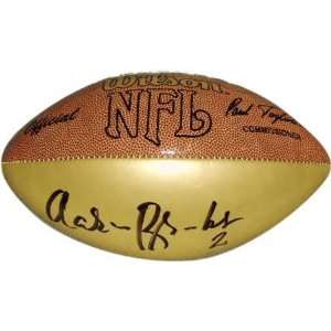 Aaron Brooks Autographed New Orleans Saints Logo Fotoball Football
