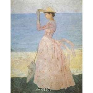  Femme a lOmbrelle by Aristide Maillol. Size 27.00 X 21.00 
