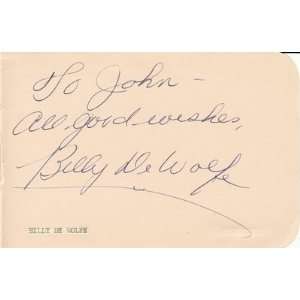 Billy De Wolfe & Clifton Webb Signed Album Page Jsa  