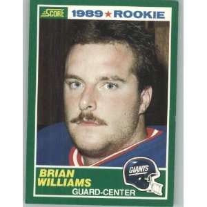  1989 Score #266 Brian Williams OL RC   New York Giants (RC 