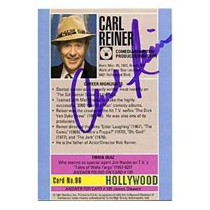  Carl Reiner Autographed / Signed 1991 Hollywood Card 