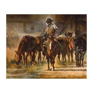 Chris Owen The Horse Wrangler By Chris Owen Giclee On Canvas Signed 