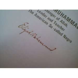  Muhammad, Elijah The Fall Of America 1973 Book Signed 