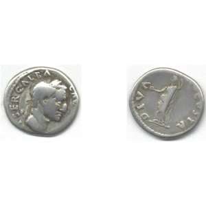  ANCIENT ROME Galba (68 69 CE) Silver Denarius, RSC 55 