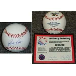  Jim Rice Signed MLB Baseball: Sports & Outdoors