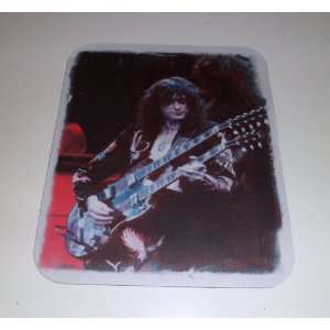 JIMMY PAGE & His Double Neck COMPUTER MOUSE PAD Led Zeppelin