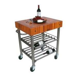  John Boos & Co Cherry Cucina DAmico Wine Cart Furniture 