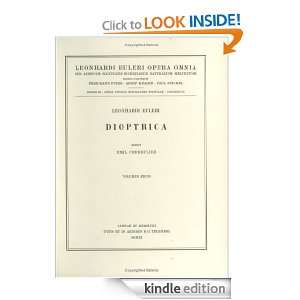 Dioptrica 1st part Opera Physica, Miscellanea Vol 3 (Leonhard Euler 