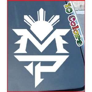 Manny Pacquiao MP Logo Car Window Stickers 5 Tall White