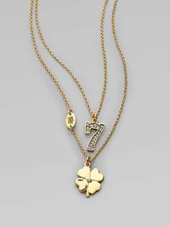 Juicy Couture   Clover & Lucky Seven Charm Double Necklace    
