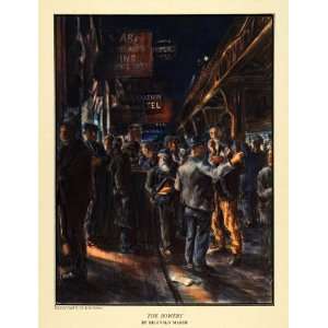  1931 Print Bowery Rehn Reginald Marsh Manhattan Art Onward 
