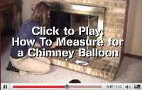Medium Chimney Balloon fireplace damper & draft stopper  