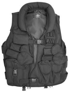 Tactical Vest Black with Soft Collar Design for Comfort  
