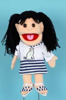 SUNNY PUPPETS ~GIRL with Cat on Dress #GL1761  14hand puppet~free 