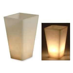  Candleholder, White Pyramid Light