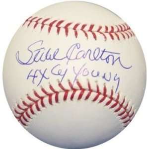 Steve Carlton 4x CYSIGNED MLB Baseball IRONCLAD   Autographed 