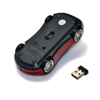 New 2.4GHz Wireless 3D Car Shape Optical Mouse Mice Red COOL  