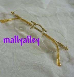 Foster Grant Reading Glasses Gold Metal Rimless 2.25  