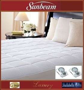   Collection ~Sunbeam PREMIUM Heated Mattress Pad ~100% CottonTop~QUEEN