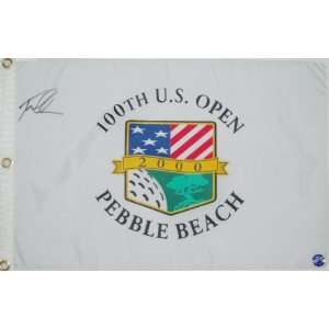  Tom Lehman Signed 2000 Pebble Beach US Open Flag Sports 