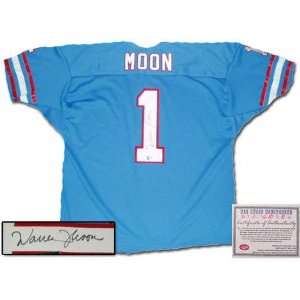 Warren Moon Houston Oilers Autographed Authentic Style Blue Jersey