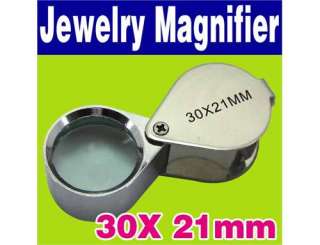 Mini Pocket 30X 21mm Jewelry Loupe Magnifier Microscope  
