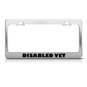  Disabled Vet Metal Military license plate frame Tag Holder 