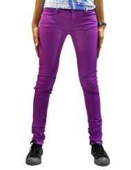 Tripp NYC Juniors / Womens Super Skinny T Jeans / Pants in Purple