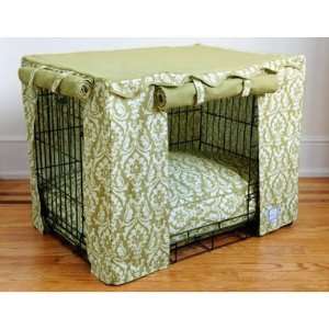  Damask Dog Crate Cover   Small