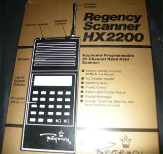 Regency hx2200 handheld police scanner  