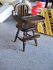 Concord Miniatures Wood Baby High Chair 3 1/4 Tall MIP
