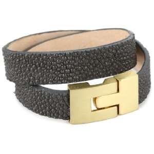    Leighelena Jigsaw Cement Stingray Wrap Cuff Bracelet: Jewelry