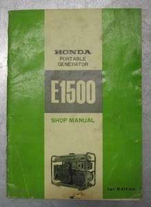 HONDA SERVICE MANUAL GENERATOR E1500 1969 1970 OEM  