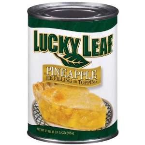 Lucky Leaf Pie Filling Pineapple   12 Pack  Grocery 