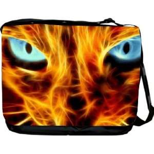  Lion Fire Eyes Design Messenger Bag   Book Bag   School 