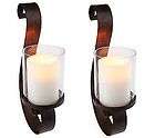  Home Reflections S/2 Flameless Candle Wall Sconce w Timer   NO 