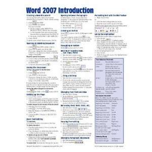  Microsoft Word 2007 Introduction Quick Reference Guide 