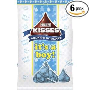 Hersheys Milk Chocolate Kisses, Its a Boy, 7 Ounce Packages (Pack of 