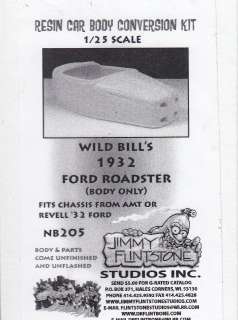   Roadster Wild Bills 1/25th Resin Body Kit Jimmy Flintstone #NB205 NIB