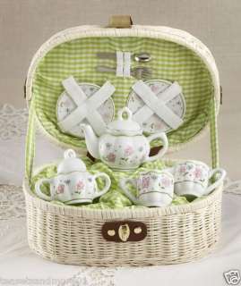 CHILDRENS TEA SET FOR 2 Butterflys & Daisy Large Size Childs Set In 