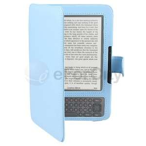   Leather Skin Case Cover Wallet Pouch For  Kindle 3 3G keyboard