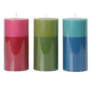 Blissliving Home Garden Party Pillar Candles, 3 each, 3 by 6 Inches 