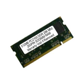 NEW 512MB DDR 266MHz PC2100 SODIMM LAPTOP MEMORY Bulk  