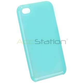Blue Soft Rubber Skin Cover Case Accessory For Apple iPod Touch 4 G 4G 