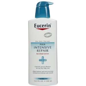 Eucerin Plus Intensive Repair Body Lotion, 16.9 oz (Quantity of 4)