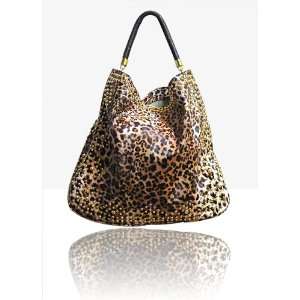  Leopard Print Hobo Tote Bag 